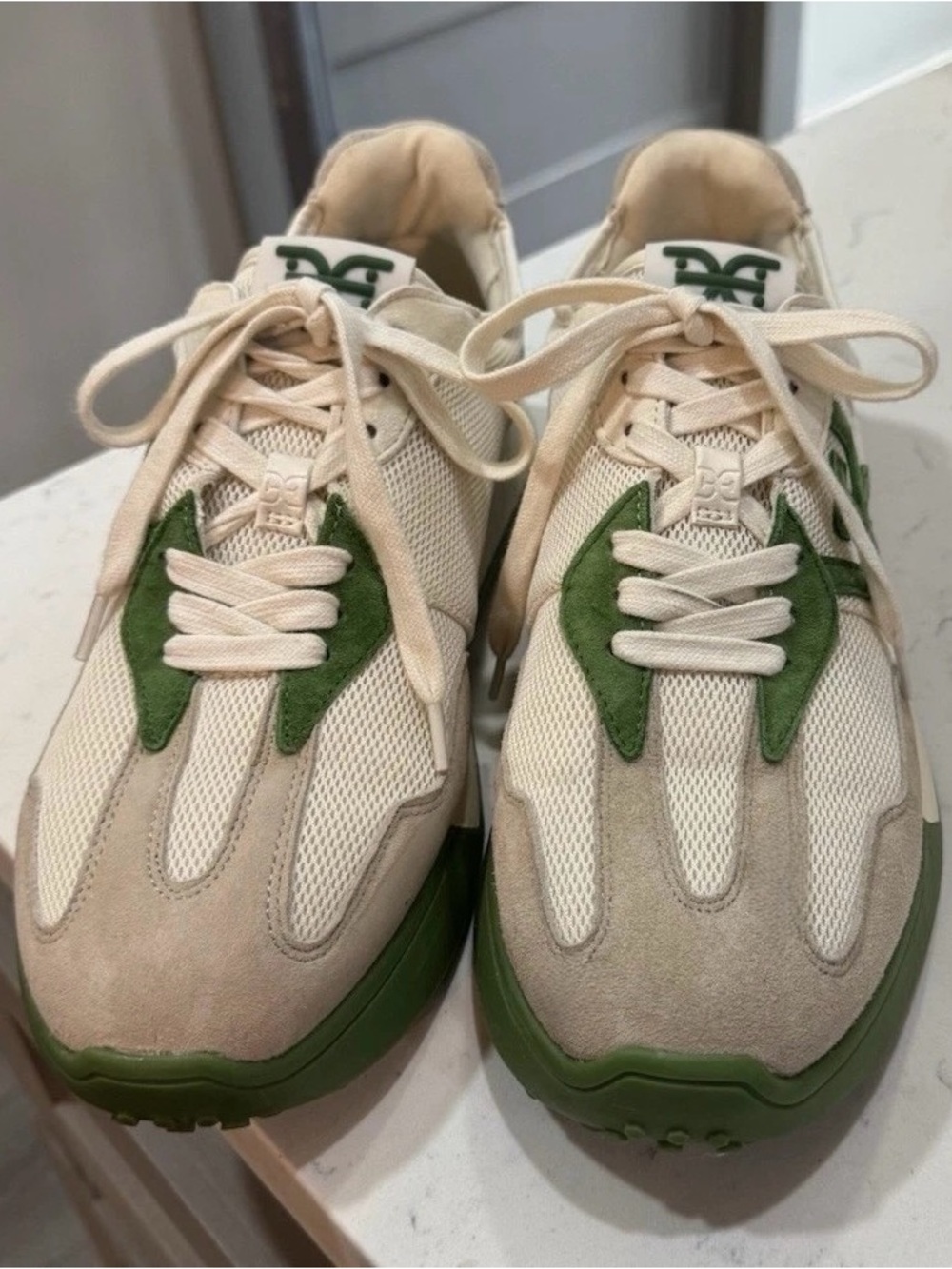 Women Neutral & Green Casual Sneakers
